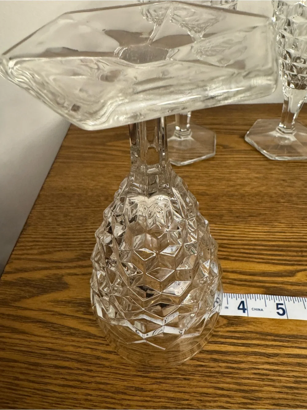 Vintage Fostoria American Clear Glass Water Goblets - Set of 5